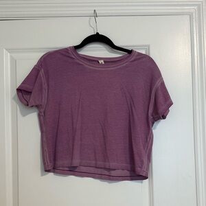 Lululemon Purple Cropped Tee Size 4